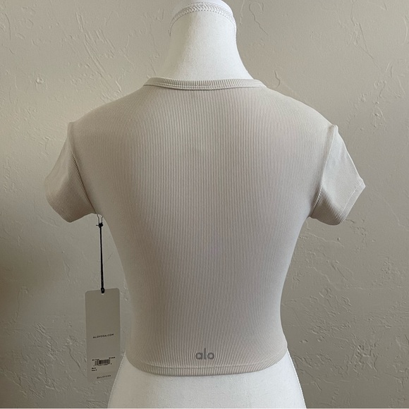 Alo Yoga top, Size Small, Color: Bone - Picture 2 of 3